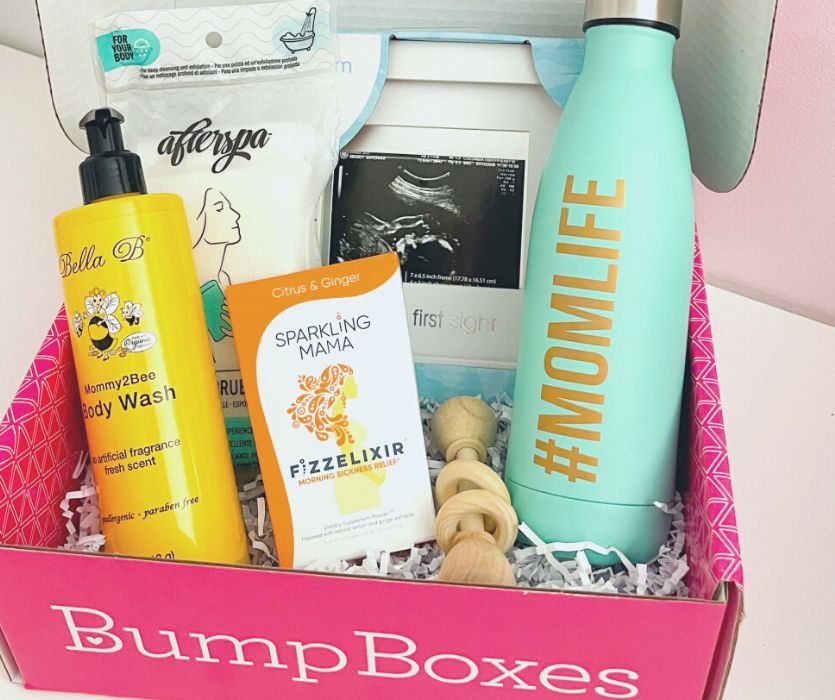 Bump Boxes subscription box showing samples of products