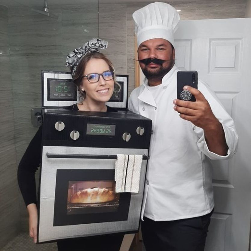 bun in the oven and baker couple costume