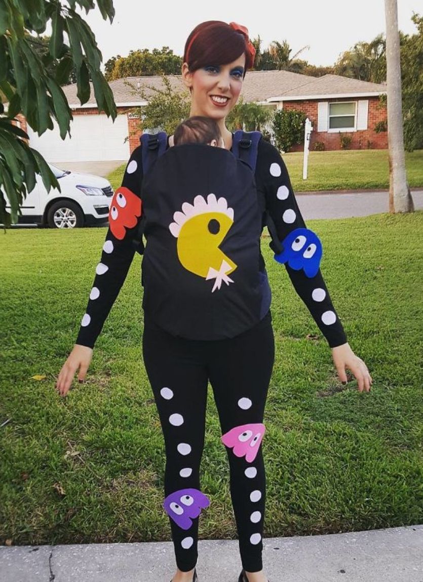 pac man baby wearing halloween costume