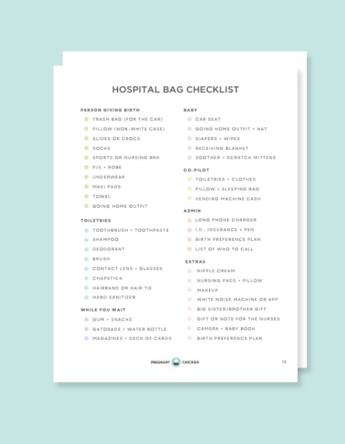 The Ultimate Hospital Bag Checklist  Baby hospital bag, Hospital bag, Baby  planning