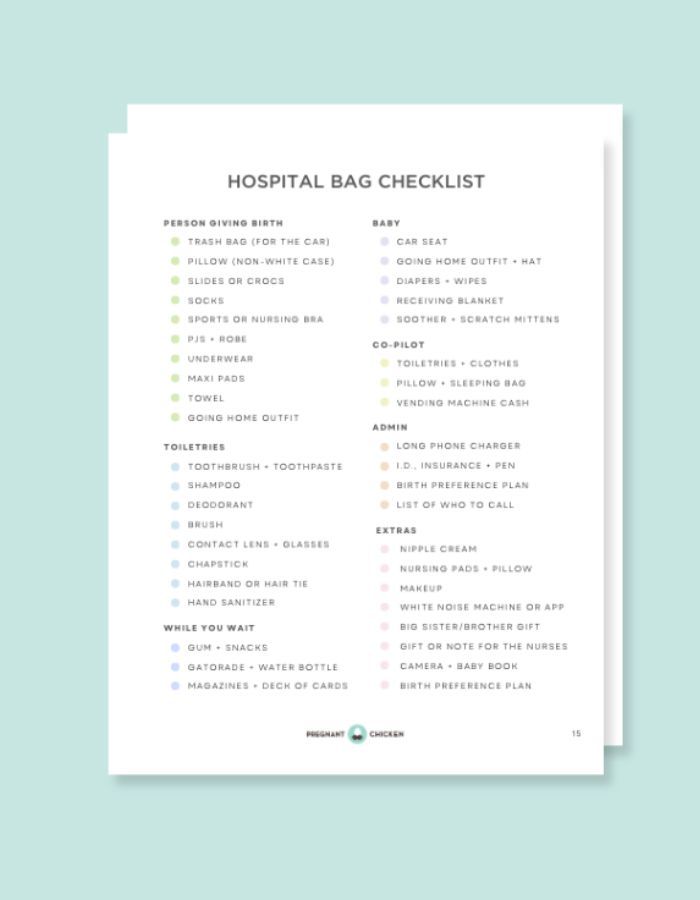 Free Hospital Bag Checklist for Expecting Parents