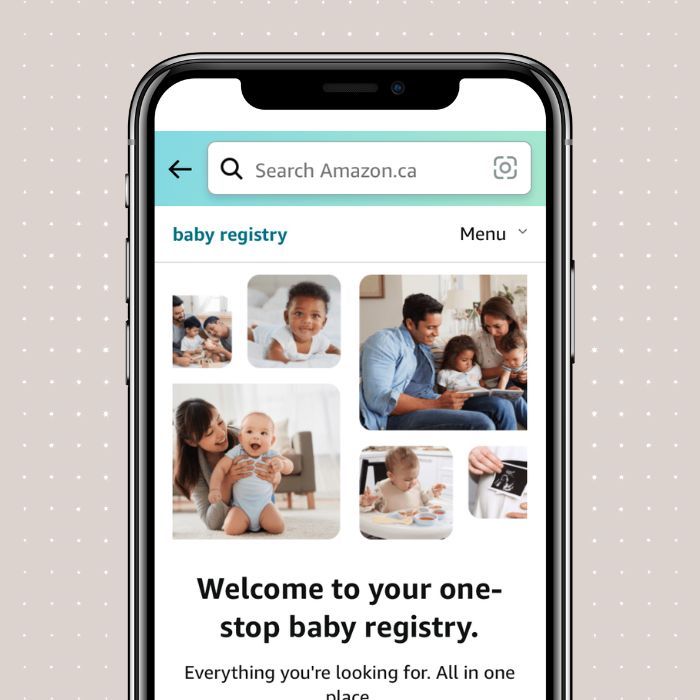Amazon Canada registry for a baby