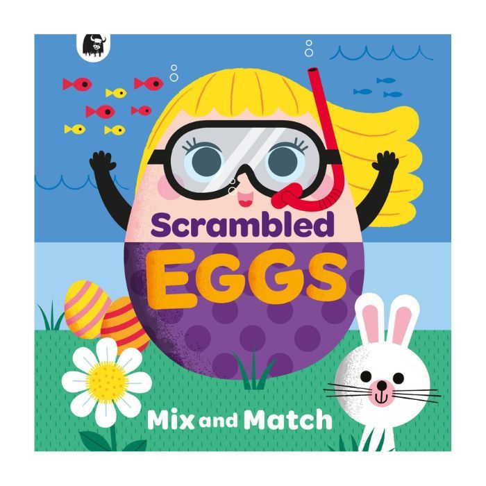 Scrambled Eggs mix and match board book for toddlers
