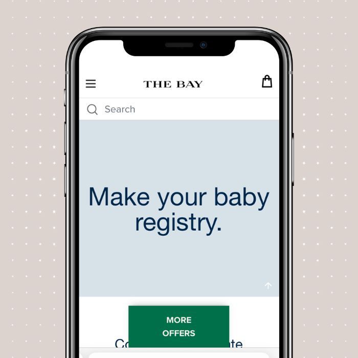 baby registry at Hudson's Bay