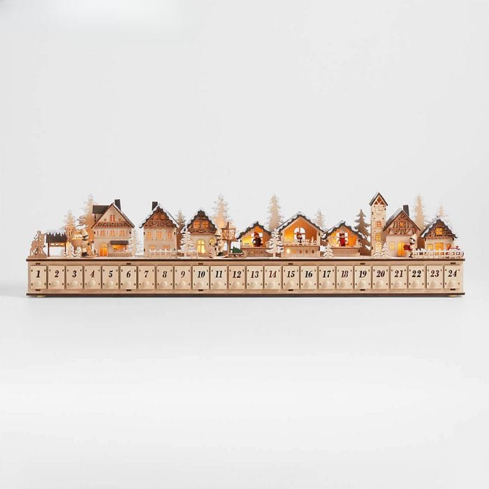 Crate & Barrel Wooden Christmas Market Holiday Advent Calendar