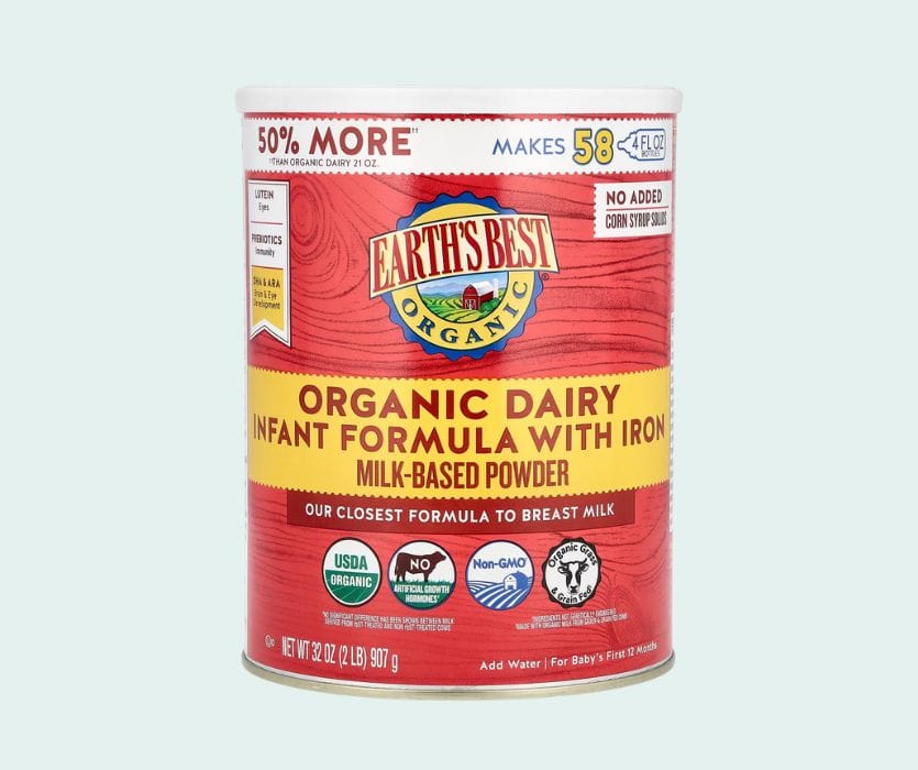 Earth's Best Organic Dairy Infant Formula with Iron