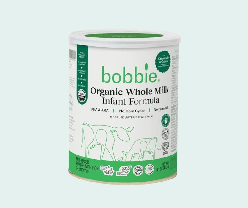 Bobbie Organic Whole Milk Infant Formula