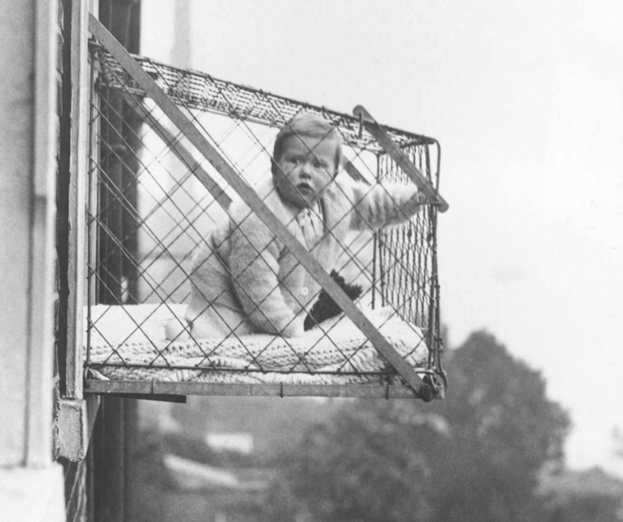 baby cage from the 1930s